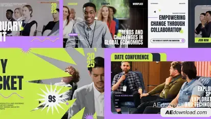 Conference Event After Effects Video Displays template preview