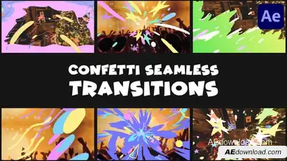 Confetti Seamless Transitions | After Effects Elements template preview