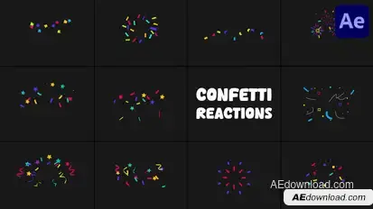 Confetty Reactions for After Effects Elements template preview