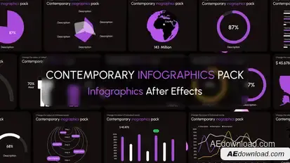 Contemporary Infographics Pack Infographics template preview