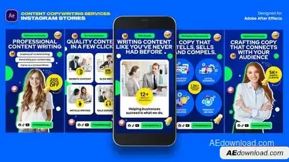 Content Copywriting Services Instagram Stories Openers template preview