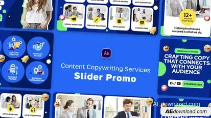Content Copywriting Services Slider Promo Product Promo template preview