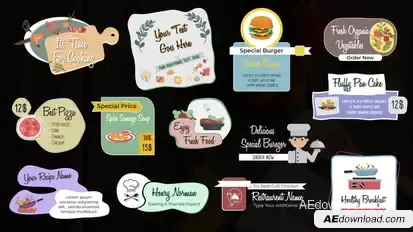 Cooking Show Titles Elements template preview