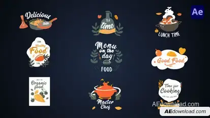 Cooking titles [After Effects] Titles template preview
