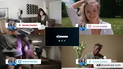 Cool Social media lower Thirds broadcast-packages template preview