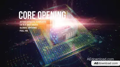 CORE Opening/ Corporate IT Logo Reveal/ HUD and UI/ Game and APP/ Cubes and Lights/ Hi-Tech Intro Openers template preview