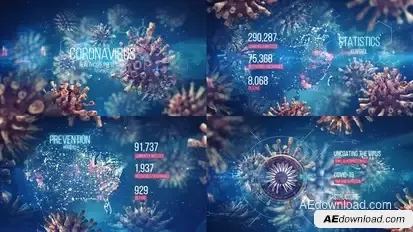 Coronavirus Healthcare Prevention Video Displays template preview