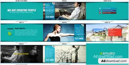 Corporate And Portfolio Presentation Video Displays template preview
