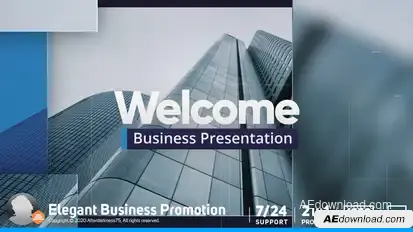 Corporate Business Presentation Video Displays template preview