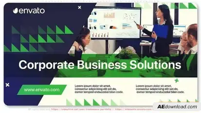 Corporate Business Solutions Presentation Openers template preview