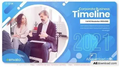 Corporate Business Timeline Slideshow Openers template preview