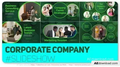 Corporate Company Slideshow Openers template preview