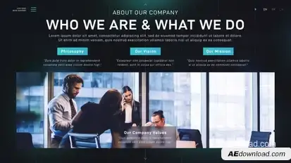 Corporate Dark Promo Video Displays template preview