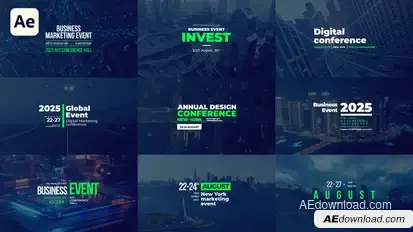 Corporate Event Titles Titles template preview