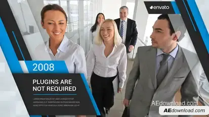Corporate History Video Displays template preview
