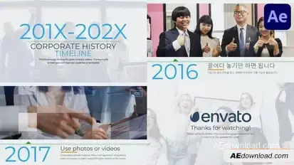 Corporate History Timeline for After Effects Openers template preview