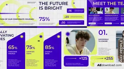 Corporate Infographic Video Displays template preview