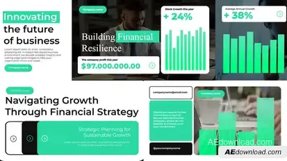 Corporate Infographic Video Displays template preview