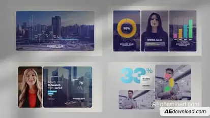 Corporate Infographic Scene Elements template preview