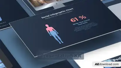 Corporate Infographics - Business Data Infographics Video Displays template preview