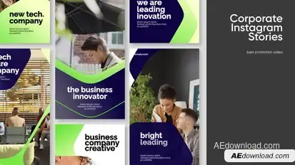 Corporate Instagram Slideshow Openers template preview