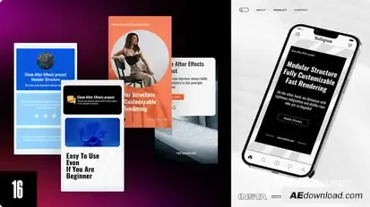 Corporate Instagram Stories Video Displays template preview