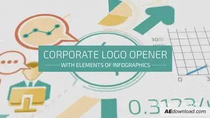 Corporate Logo Opener With Elements Of Infographics Openers template preview