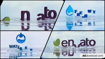 Corporate Logo V21 Water Ripples Emerge Logo Stings template preview