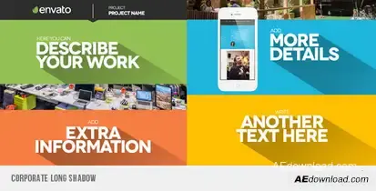 Corporate Long Shadow Openers template preview
