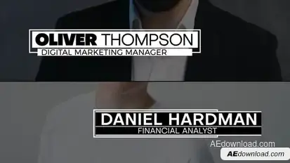 Corporate Lower Thirds Elements template preview