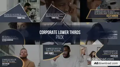 Corporate Lower Thirds | After Effects Elements template preview