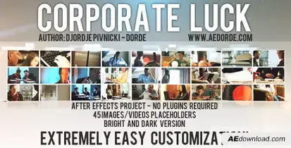 Corporate Luck Video Displays template preview