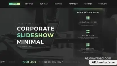 Corporate Minimal Slideshow Video Displays template preview