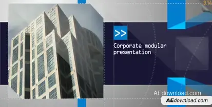 Corporate Modular Presentation Video Displays template preview