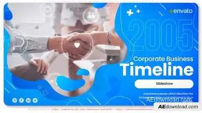 Corporate N Business Timeline Slideshow Video Displays template preview