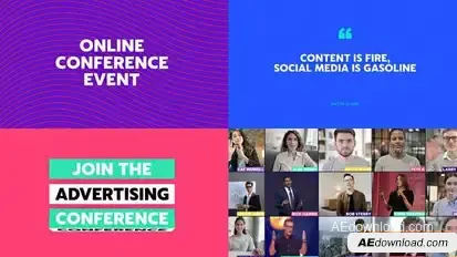 Corporate Online Event Openers template preview