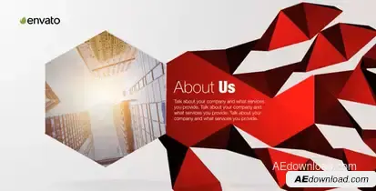 Corporate Polygon Presentation Video Displays template preview