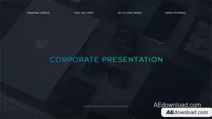 Corporate Presentation Video Displays template preview