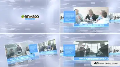 Corporate Presentation Video Displays template preview