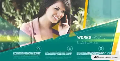 Corporate Presentation Video Displays template preview