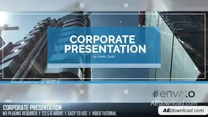 Corporate Presentation Video Displays template preview