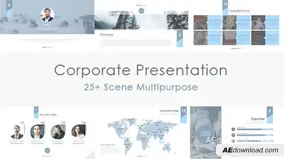 Corporate Presentation Video Displays template preview