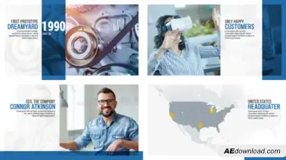 Corporate Presentation Video Displays template preview