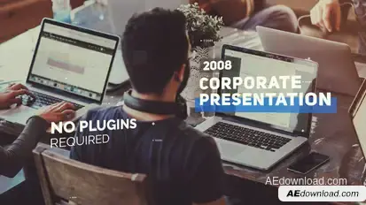 Modern Corporate Slideshow Video Displays template preview