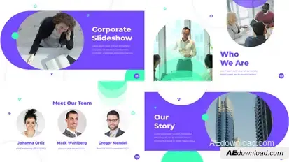 Corporate Presentation - Geometric Promo Video Displays template preview