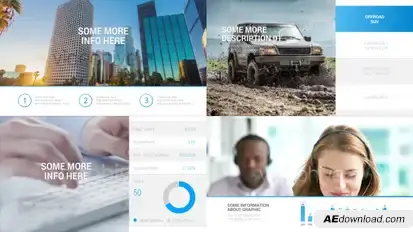 Corporate Presentation Video Displays template preview