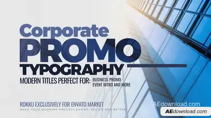 Corporate Promo Typography Titles template preview