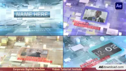 Corporate Sci-Fi Digital Slideshow Openers template preview
