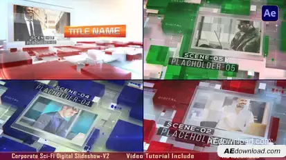 Corporate Sci-Fi Digital Slideshow-V2 Openers template preview