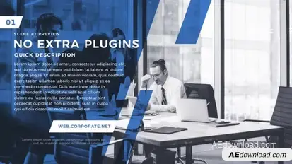 Corporate Slides 2 Video Displays template preview